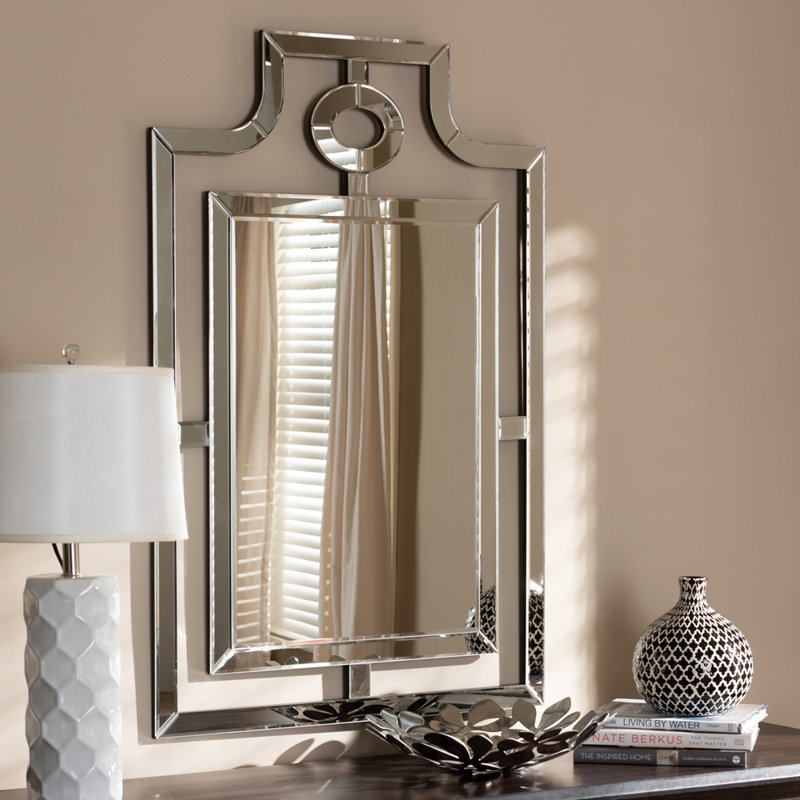 Kursty Wall Mirror Rectangular Mirror with Modern & Contemporary, 45.85'' H X 29.85'' W X 0.72'' D