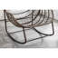 Fauteuil à bascule ergonomique gris pour des moments de détente en plein air. Modèle surdimensionné avec coussins et résistance à la rouille.