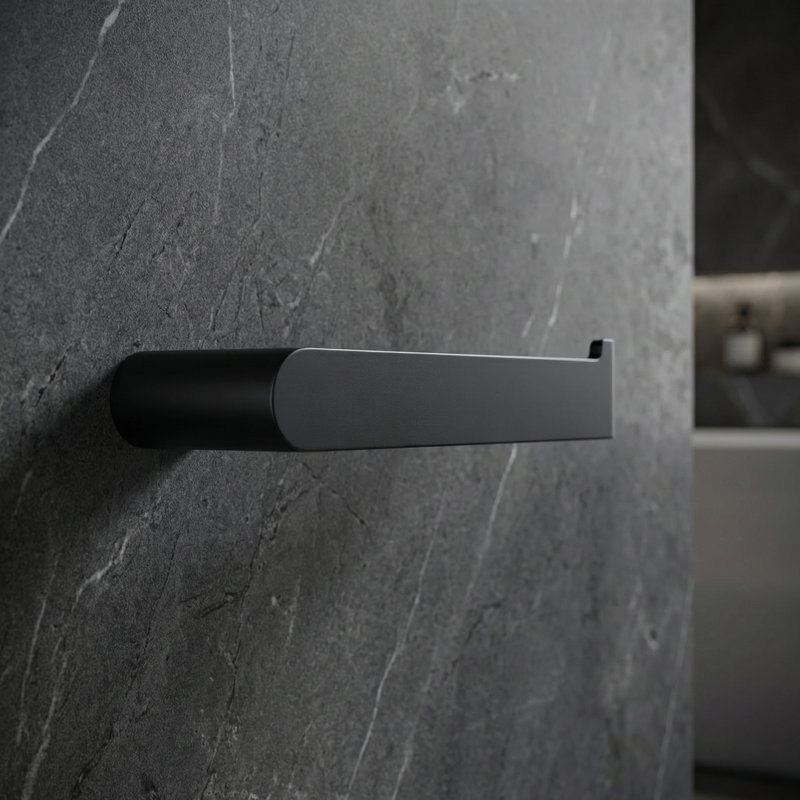 Linear Modern Toilet Paper Holder, Black
