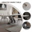 Table de salle à manger en acier inoxydable-107648288