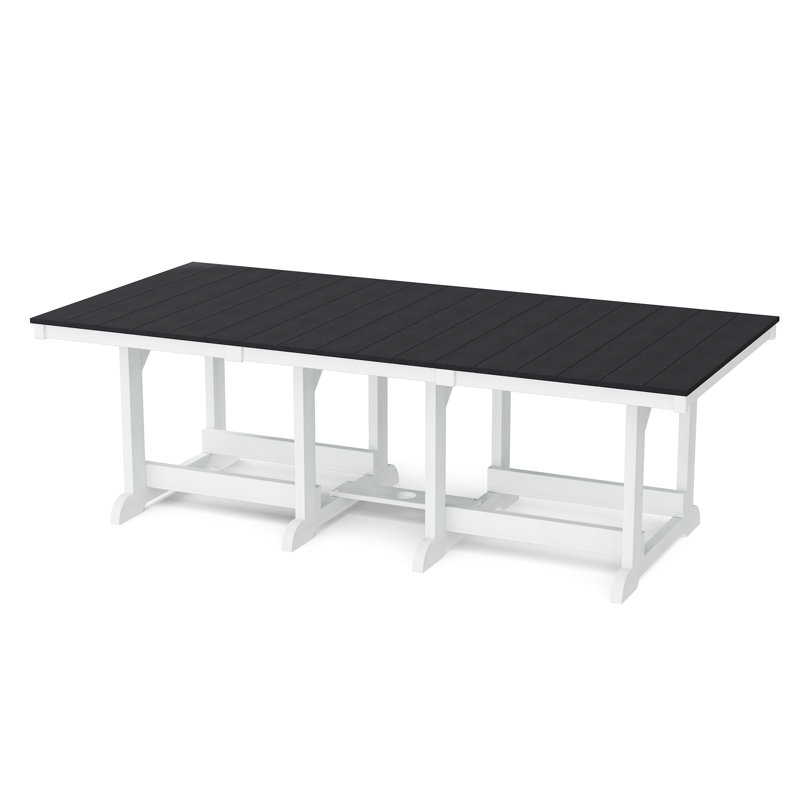 Heritage 44” x 94” Dining Table, Black/White