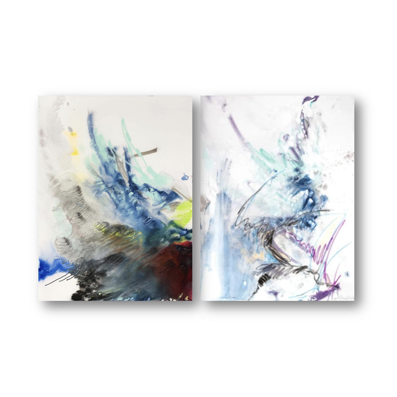 Poetry Series III by John Beard - Artist Enhanced Canvas Print, White Floater Framed, 20" H x 24" W x 3" D