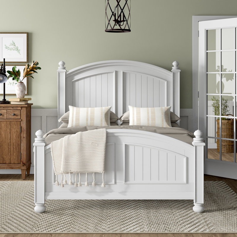 Lit standard avec rangement Patillo, Double, Blanc