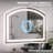 LED Bathroom Mirror with Lights Arched Vanity Mirror with Touch Sensor Lighted Mirror with Metal Frame Frontlit Anti-Fog Dimmable 3 Colors Temperature Shatterproof-861016235