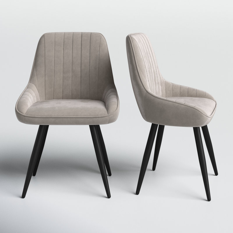 Barbod 17'' H Upholstered Side Chair, Beige