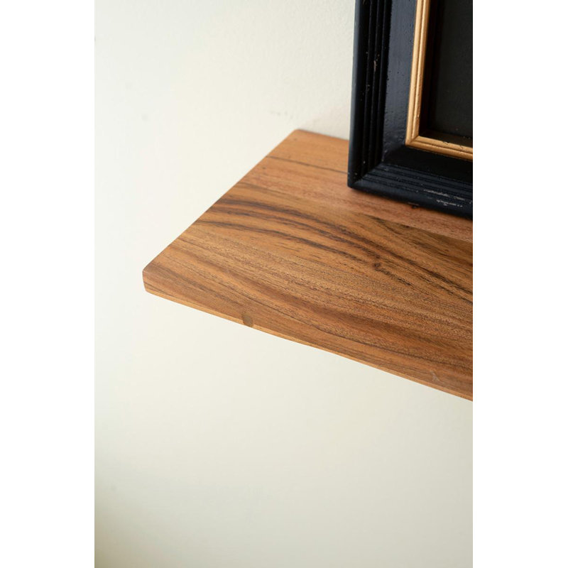 Acacia Wood 2-Piece Floating Wall Shelves