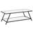 Yair 48" Glass And Steel Coffee Table With Shelf-642818636
