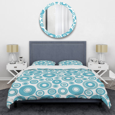 Ensemble de housse de couette en microfibre bleu 3 pièces