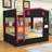 Queen over Queen Wood Bunk Bed with Storage Drawers and Shelves-670664714
