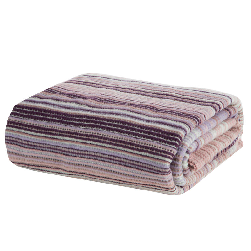 Montevia Polyester Striped Bedspread, 150 x 200 cm, Powder