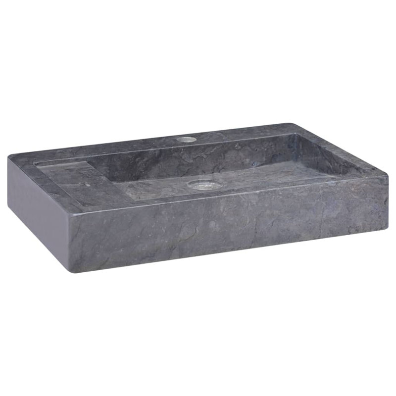 Borough Wharf Trautman 580mm L x 390mm W Marble Rectangular Sink, Black