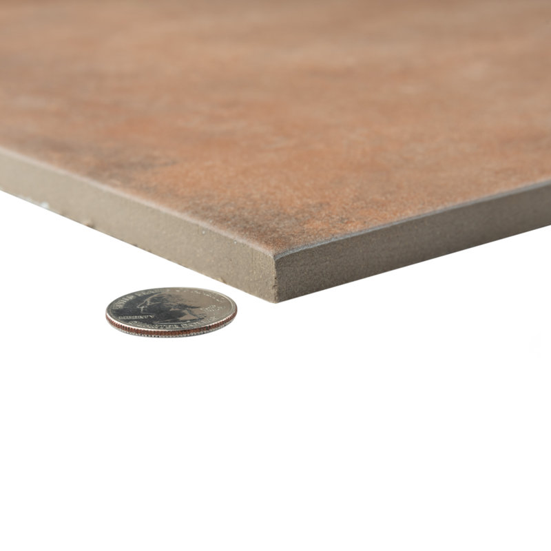 Argile 17 5/8 po X 17 5/8 po Carreau de porcelaine pour plancher et mur