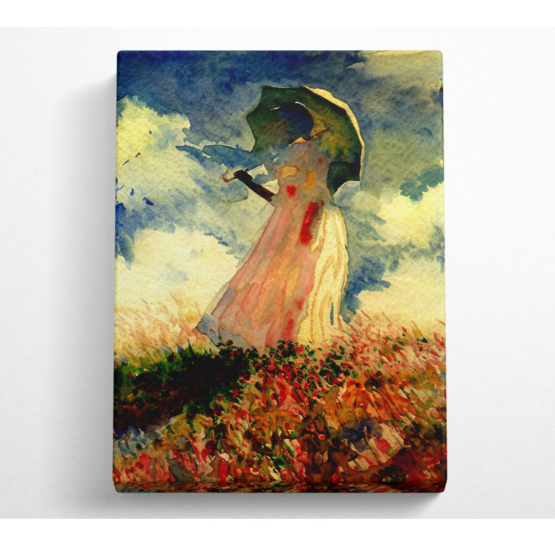 Monet Frau mit Sonnenschirm - Druck