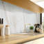 Carreau mural cannelé aspect marbre satiné Striara Marvelle Golden Drift 16'' x 48''-111706580
