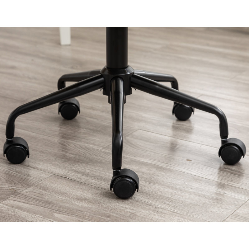 Fauteuil bleu pour le travail de bureau - velours, pivotant à 360 degrés, élément de levage confortable et pivotant avec siège réglable