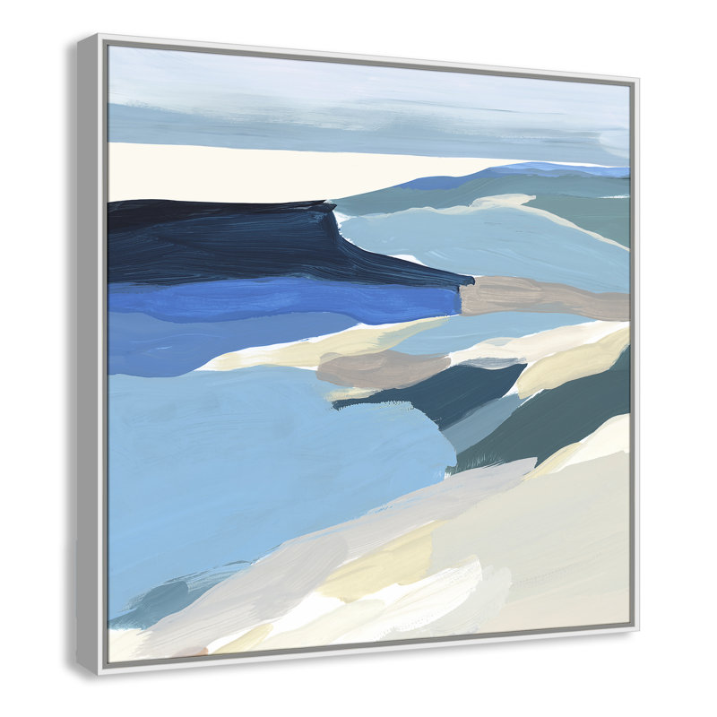 Graham Lake II, 37.5" H x 37.5" W x 2" D, White Framed Canvas