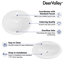 Lavabo de salle de bain ovale encastré en porcelaine vitrifiée blanche avec trop-plein 20 po x 17 po-101986761