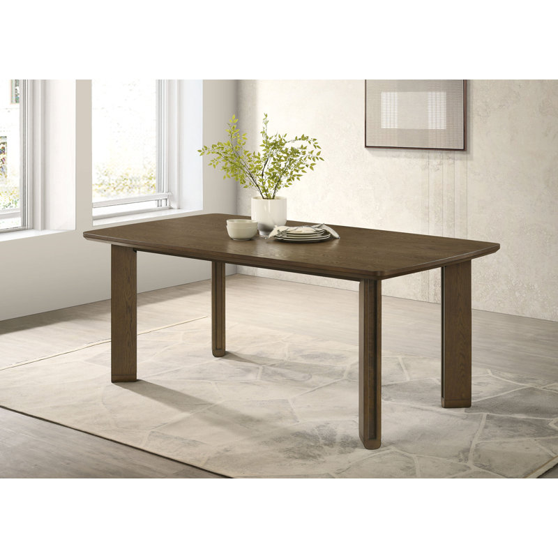 71.15" W Contemporary Dining Table, Brown