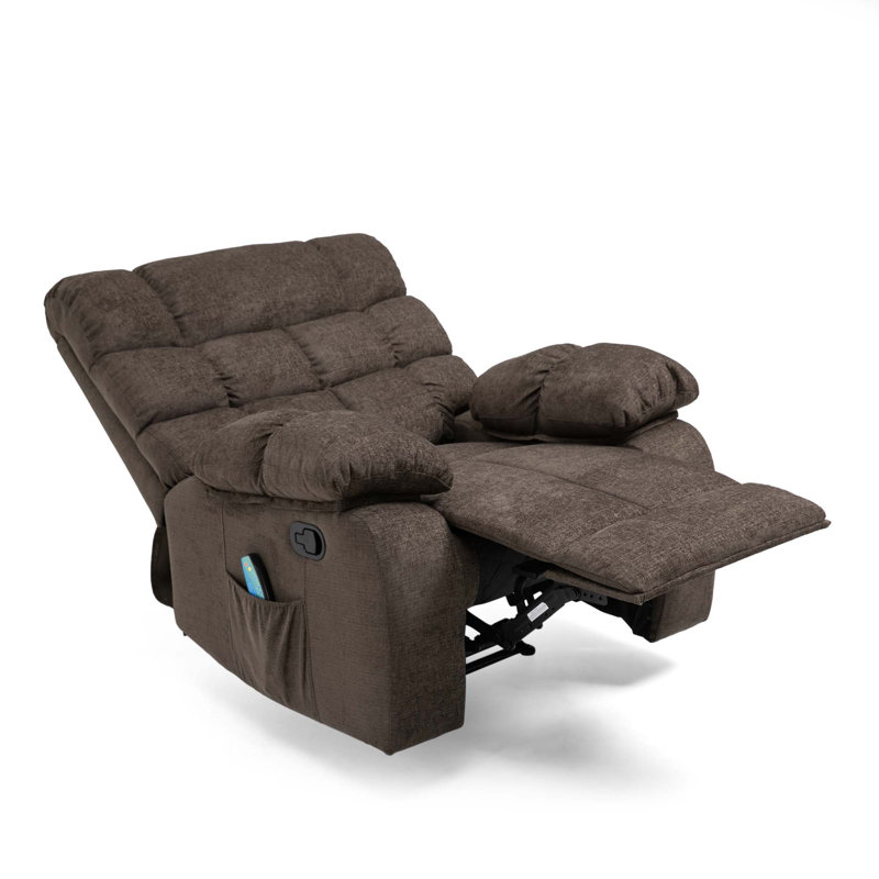 Fauteuil inclinable de massage moderne, Polyester brun