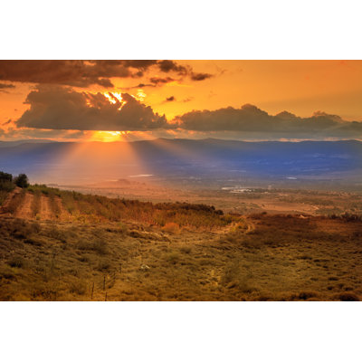 Latroya Sunset Over Hula Valley - Wrapped Canvas Print