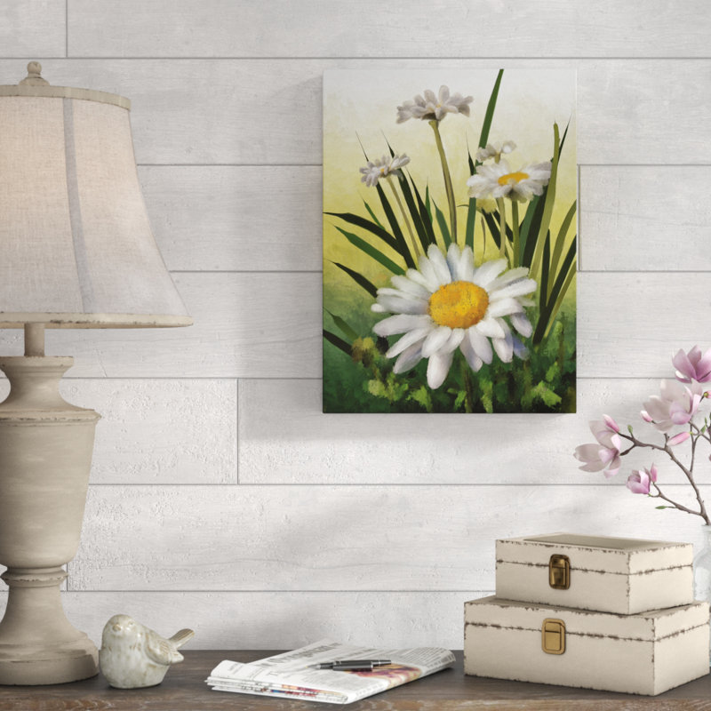 " Spring Daisies " Oil Print, 19" H x 14" W x 2" D