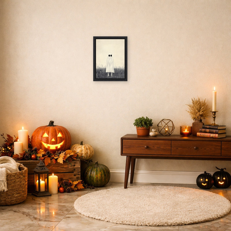 «Mysterious Ghost Child» par Andreas Magnusson, reproduction d'art sur toile encadrée, L 10 po x H 13 po