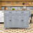 Zanay 54.5" Kitchen Island Cart with Solid Wood Top, Locking Wheels and Storage Cabinets-484275656
