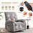 36.2" Swivel Rocker Upholstered Recliner with Massage and Heat-542704742
