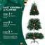 Arbre de Noël 7 pi avec fil mémoire, arbre en PVC artificiel articulé à 1064 pointes, arbre de Noël vert facile à installer pour la décoration des Fêtes-1885144359