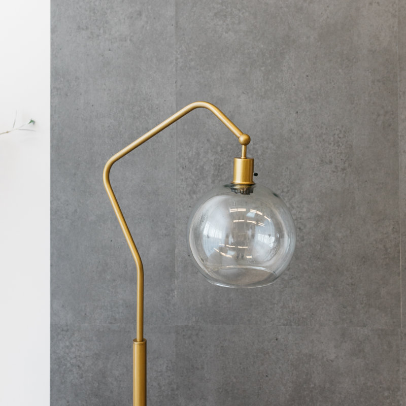 Jonathon 61'' Antique Brass Task Floor Lamp