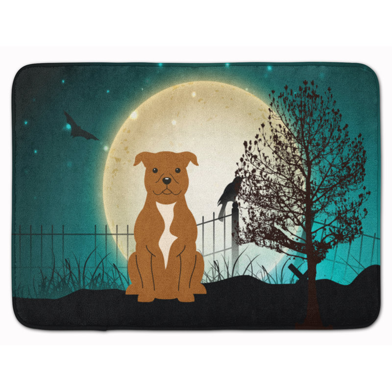 Tapis pour salle de bain en mousse à mémoire de forme terrier Eila, Brun