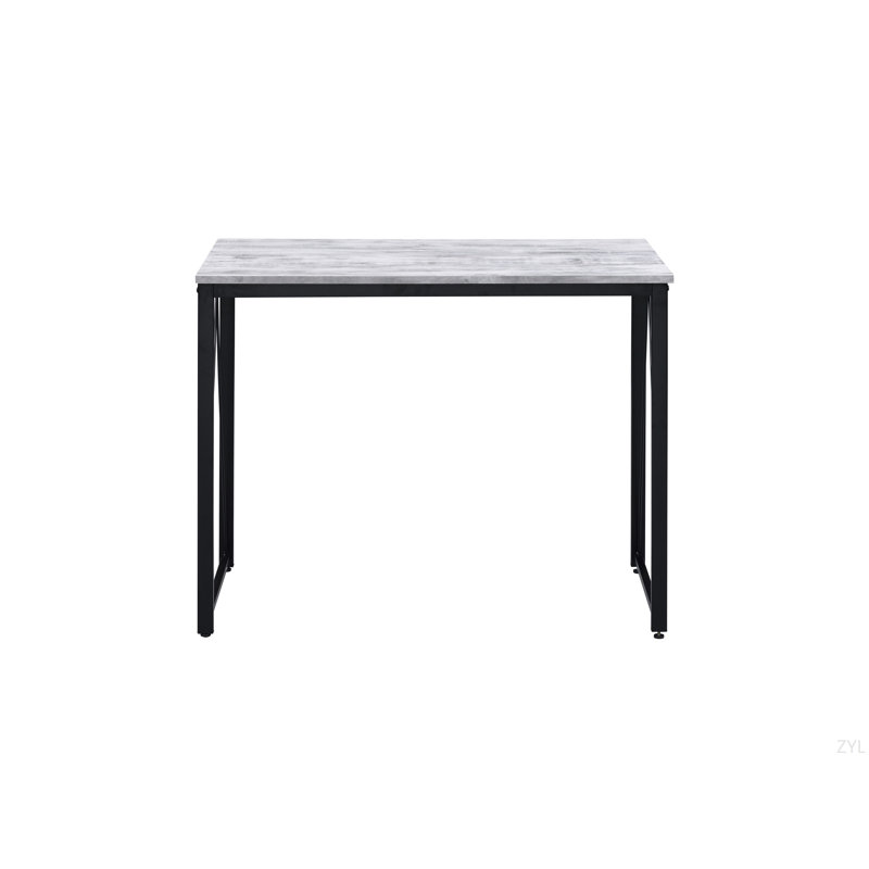 Antique White& Black Finish Writing Desk, White/Black