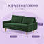 Canapé en velours de style européen 70 po Nordic Contour Series-132917300