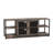 Farmhouse Industrial TV Stand for 65/75 Inch TVs - Rustic Oak Entertainment Console, Mesh Doors, Storage Cabinet, Open Shelves - Living Room Media Furniture - 1.6m Dark Antique Oak-1547510781