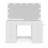 Boahaus Leonore Extra-Large Makeup Vanity, LED Lighted Mirror, USB- C/USB Outlet, 9 Drawers and Glass Top-990008065