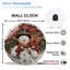 Noël - bonhomme de neige - horloge murale 12 po
