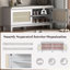 Banc de rangement Velluto Bohemian avec portes en rotin et sièges rembourrés-118666554