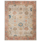Samarkand One Hundred Eleven Area Rug In Grey / Red