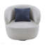 Fauteuil demi-tonneau pivotant pour les petits espaces, canapé rond confortable avec accent bouclé et rotation à 360 degrés, idéal pour le salon et la chambre à coucher