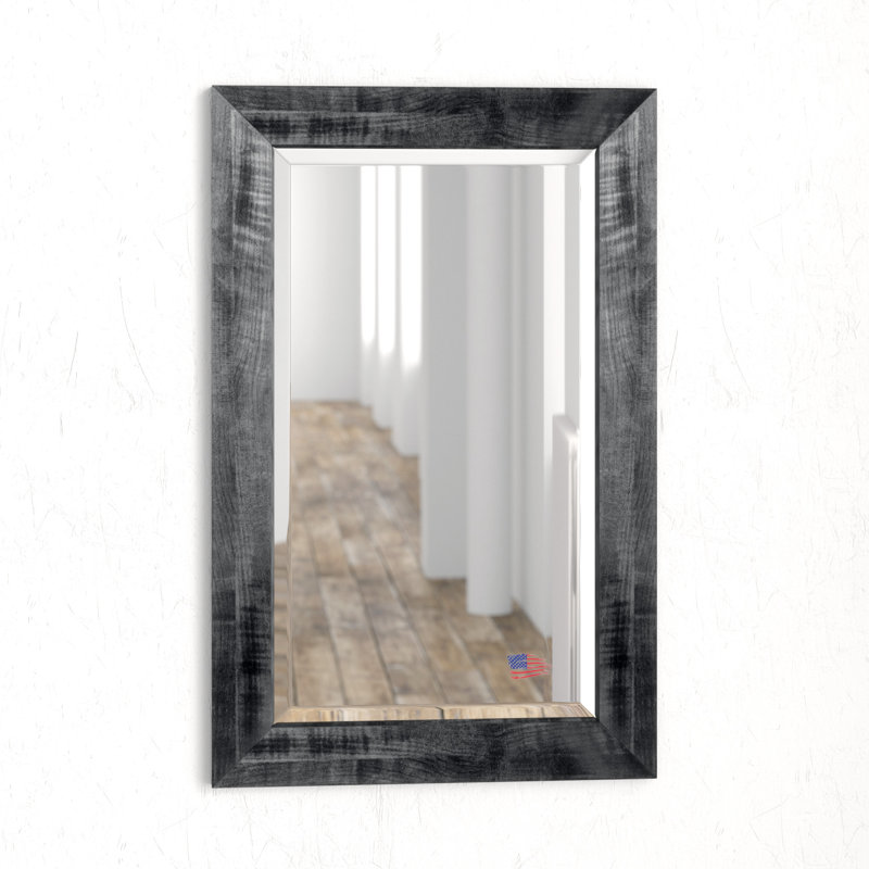 Wood Flat Wall Mirror