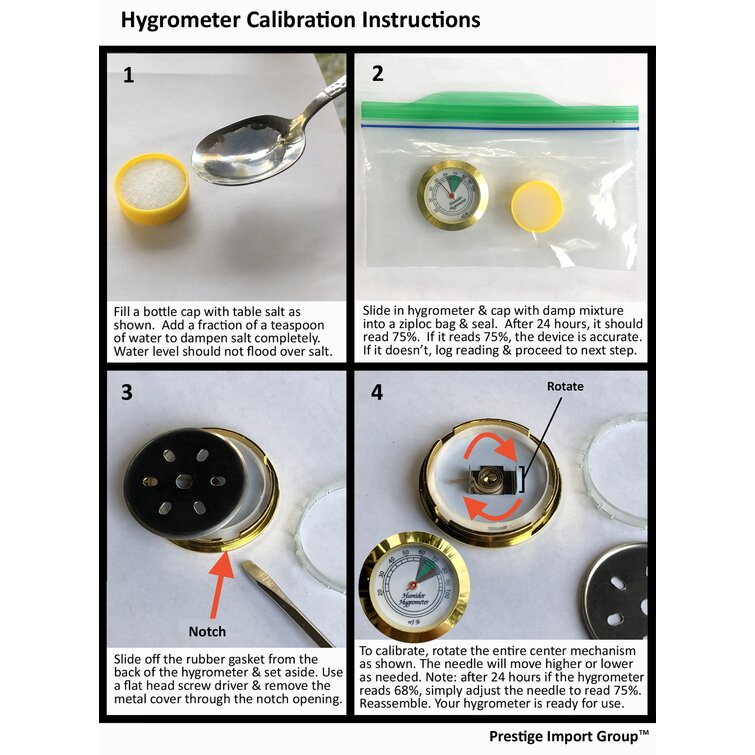 Symple Stuff Wadsworth Analog Hygrometers Humidor Smoking Accessory