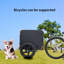 Poussette pliable pour jogging pour animaux de compagnie Porte-vélos Remorque à bicyclette pour chien Chat orange et noir - Idéal pour les petits animaux de compagnie