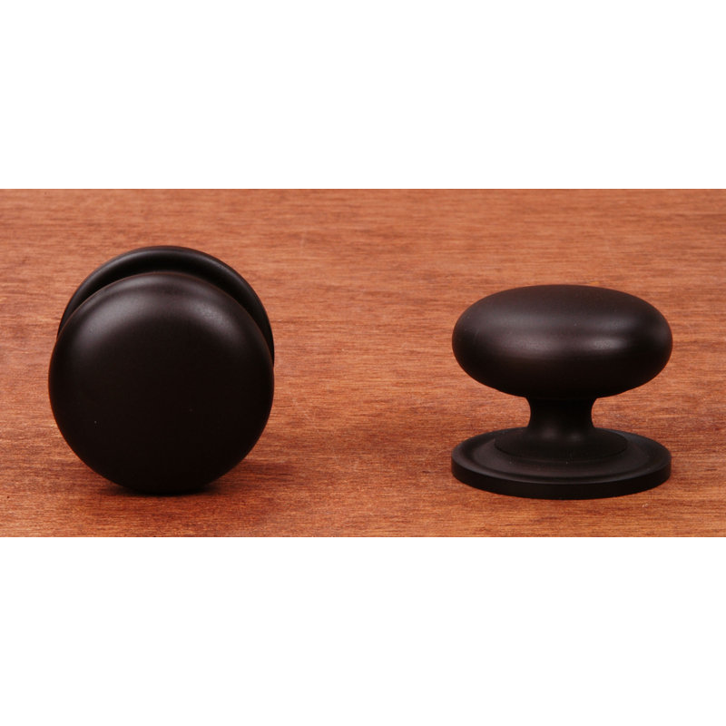 Poignée champignon unie avec plaque arrière attachée CK Series, Grand, Bronze huilé