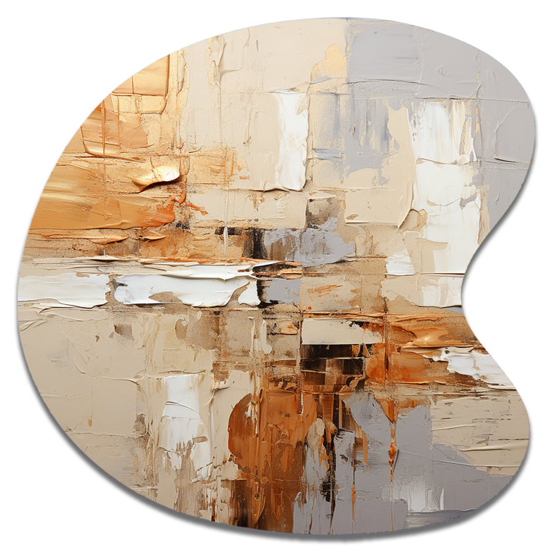 Combinaison de gris géométrique et collage II, H 27 po x l 27 po