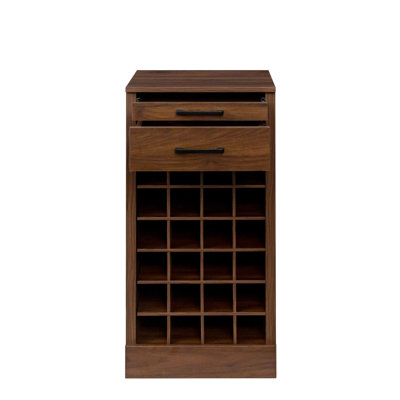 Buffet modulaire - 28 bouteilles de vin en noyer brun pour la décoration intérieure
