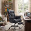 Fauteuil de bureau inclinable à haut dossier avec repose-pieds-134380354