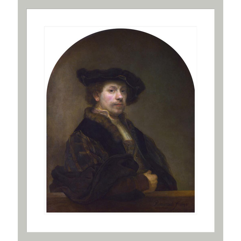 Autoportrait à l'âge de 34 ans par Rembrandt van Rijn - Estampe numérique encadrée, 27.6" H x 23.5" W