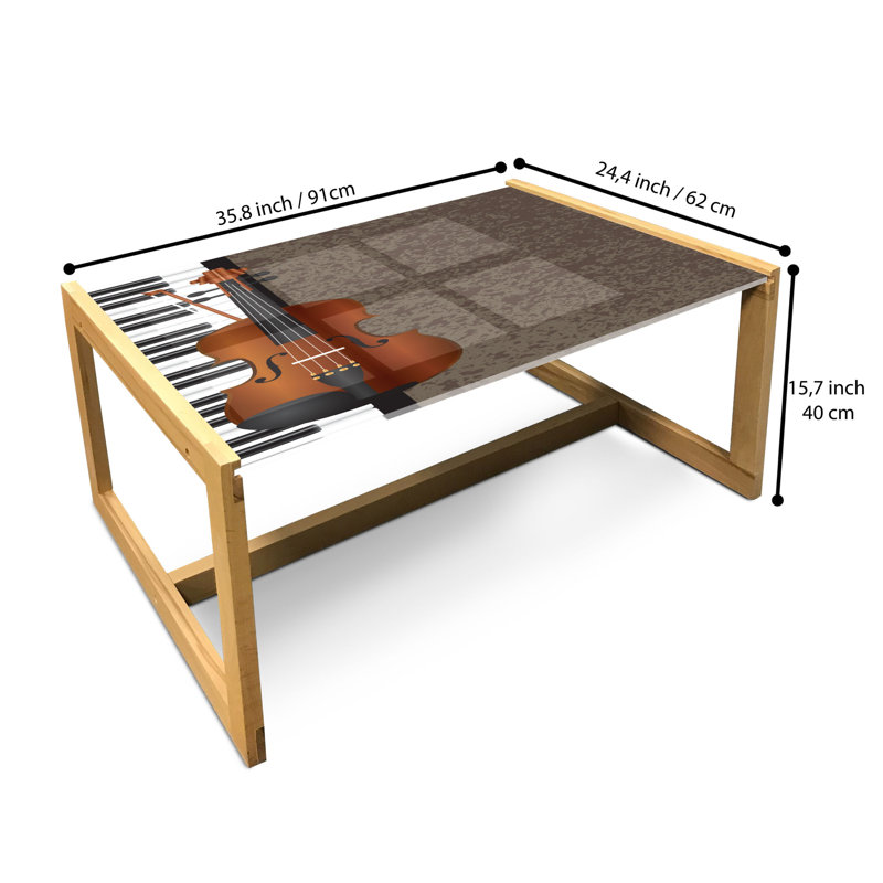 Jaicarious Trestle Coffee Table, 40cm H x 91cm W x 62cm D