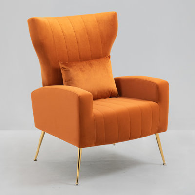 27' ' wide velvet armchair Mahith