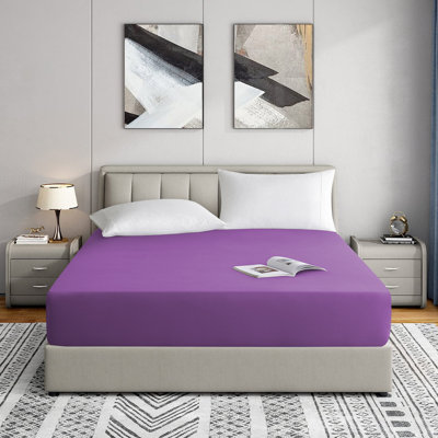 Tanvish Luxury Microfiber Fitted Sheet - 40 cm Deep Pocket, Ultra-Soft - Wrinkle-Free and Easy Care